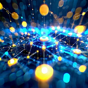 Blockchain Network Visualization With Image, There