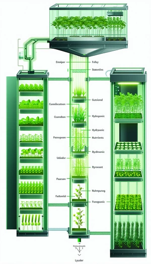 detailed drawing hydroponic system