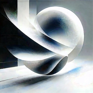Abstract Diagram Style: Kinetic energy captured in abstract form