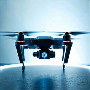 Drone With Holographic Display With Black Drone