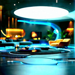 Futuristic Smart Home With Futuristic Living
