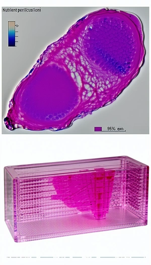 A Close-up Of A Piece Of Tissue, Possibly A Piece Of Meat, With A Purple Hue