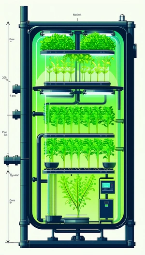 A Large, Multi-layered Greenhouse Filled With Various Plants