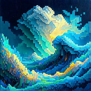 Abstract Pixel Art: Abstract interpretation of weather patterns