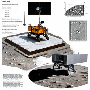 The Image Is A Poster That Features A Rover On The Surface Of Mars