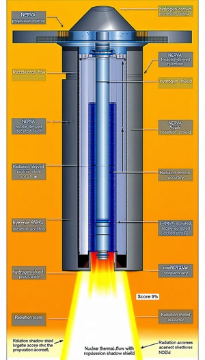 The Image Is A Diagram Of A Rocket Engine, Showing The Various Components And Their Functions