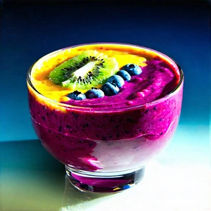 Lifestyle Long Exposure Photography: Smoothie Bowl Prepared With Artistic Presentation With Glass Bowl