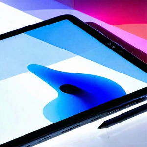 Tech Abstract Design: Tablet with user interface