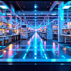 Healthcare Technology In Manufacturing Facility With Image, There