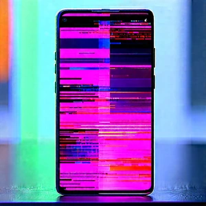 Smartphone With User Interface With Purple Black