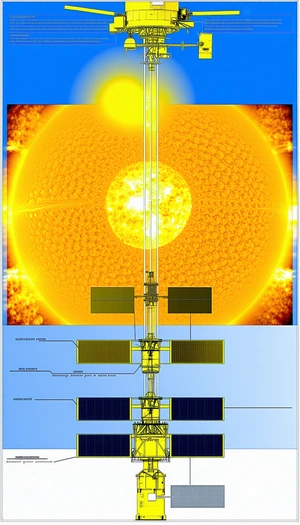 A Large Yellow Sun Is Shown In The Center Of The Image