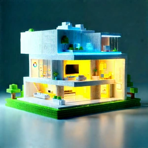 Smart Home Device With Data Visualization With Large White