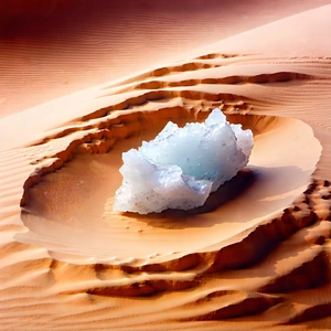 Nature Macro Photography: Glacier In Dry Season With Rocky Landscape