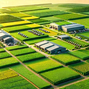 Agricultural Technology In Manufacturing Facility With Large