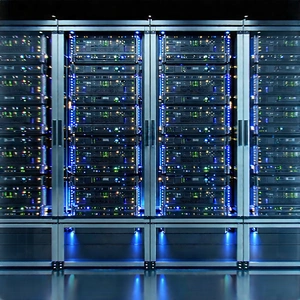 Server Rack With Laser Scanning With Large Computer