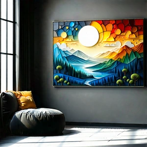 Lifestyle Blender Artwork: Home Office With Comfortable Textiles With Image, There