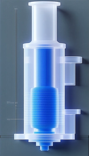 A Blue And White Vase Is Displayed In A Room