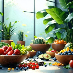 Lifestyle Cinema 4d: Wellness Scene With Healthy Food With Table Filled