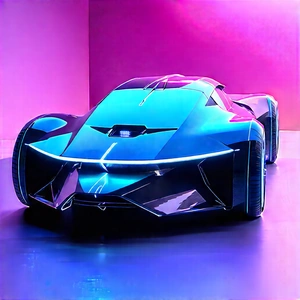 Innovative Electric Vehicle Design With Futuristic Blue