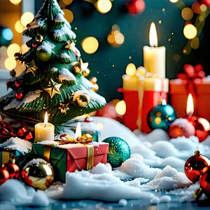 Lifestyle Blender Artwork: Holiday Celebration During Holiday Season With Beautifully Decorated