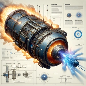 A Futuristic Spacecraft Is Shown In A Diagram, With Its Various Components Labeled