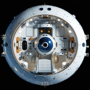 The Image Is A Computer-generated (cgi) Representation Of A Space Station
