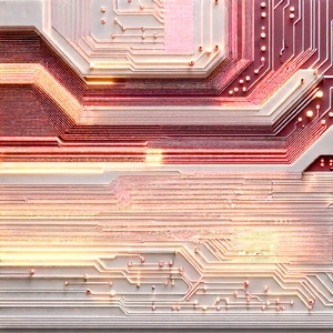Close-up Of Electronic Circuit With Close-up Computer
