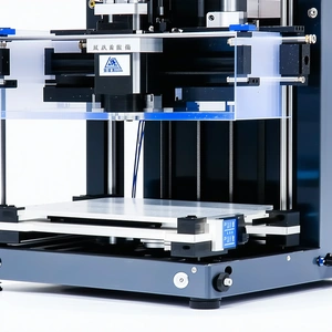 A 3d Printer Is Shown In The Image, With A Blue And White Color Scheme