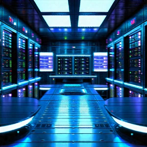 (futuristic:1.4) server room
