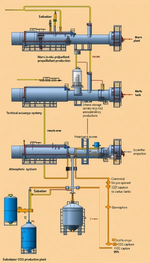 The Image Is A Diagram Of A Chemical Plant, Showing The Process Of Producing A Product