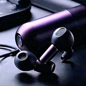 Wireless Earbuds With (digital:1.37) Artwork With Pair Purple