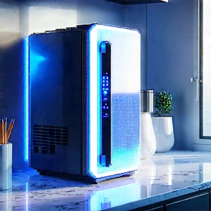 Innovative Smart Appliance (design:1.15) With Large, Blue,
