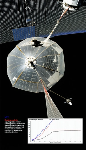 A Large Satellite Is Being Lifted Into The Sky By A Crane