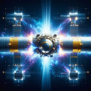 A Futuristic Spacecraft With A Large, Circular Engine In The Center