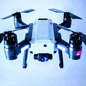 Drone With Streaming Content With White Drone