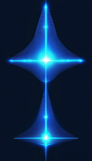 A Blue Light That Is Shining Brightly In The Darkness
