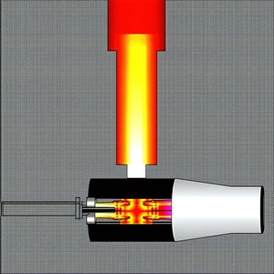 A Close-up Of A Red And White Light Bulb, With The Red Part Of The Bulb Being The Most Prominent