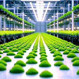 Agricultural Technology In Manufacturing Facility With Large Indoor