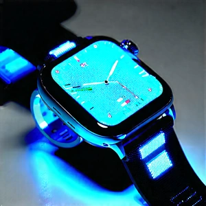 Smart watch with glowing screen