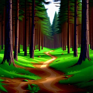 Nature Unreal Engine: Path through pine (forest:1.13)