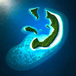 Nature Blender Artwork: Aerial View Of Coastal Islands With Beautiful Tropical