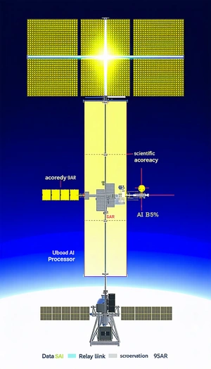 The Image Is A Diagram Of A Space Station, Showing The Various Components And Their Functions