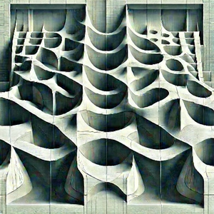 Abstract Retro Poster Style: Tessellation with diffuse (lighting:1.16)