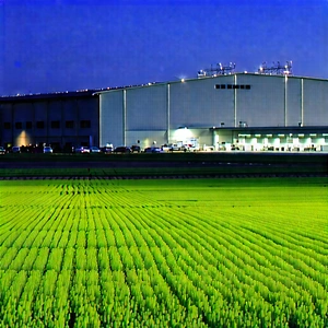 Agricultural Technology In Manufacturing Facility With Large Building