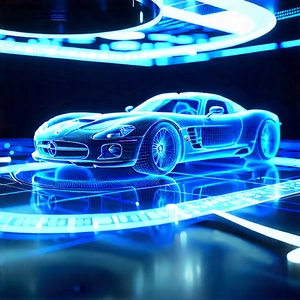 Automotive Technology In Research Center With Sleek, Futuristic