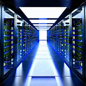 Server rack with data streams