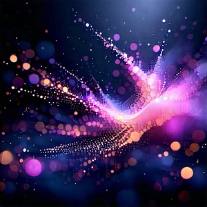 Particle movement captured in abstract form