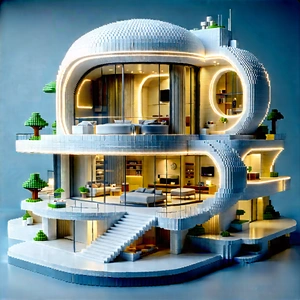 Futuristic Smart Home With Large, Modern-looking