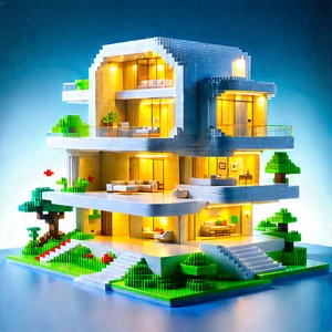 Futuristic Smart Home With Large, Multi-story