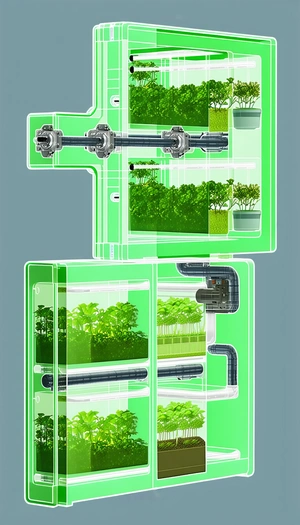 A Large Green Box With Several Compartments Inside